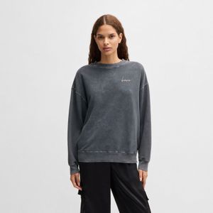 Damesshirt Boss C Elaslogan Sweatshirt in Zwart