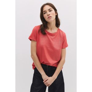 Pull ras du cou basique en tissu pailleté