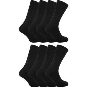 Set van 8 superzachte thermo slaapsokken voor heren - Zwart