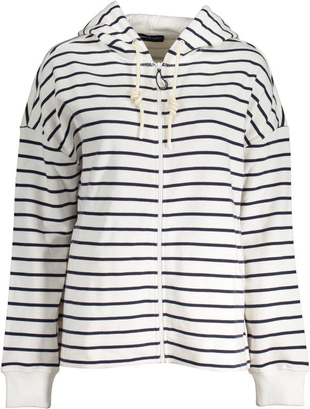 Breton Stripe - Zip Hoodie - Wit - Sweater