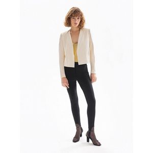 Satijnen kraag Garni Gedetailleerd kort jasje