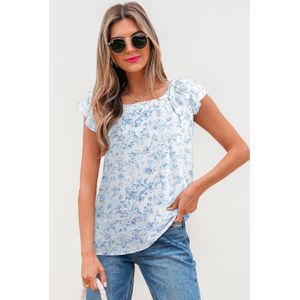 Bloemenprint Strikblouse