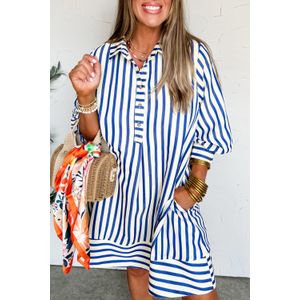 Gestreepte Overhemdjurk