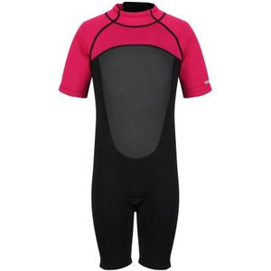 Regatta Kinder/Kids Kort Wetsuit (Zwart/Duchess Roze) - Maat 11-12J / 146-152cm