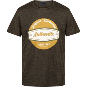 Regatta Heren origineel vochtafvoerend T-shirt (Donkere Khaki Marl)