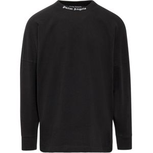 Palm Angels Classic Logo Long Sleeve Black T-Shirt