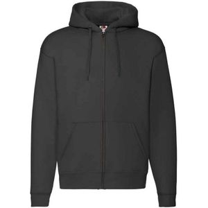 Fruit of the Loom Unisex Adult Premium Full Zip Hoodie (Zwart)