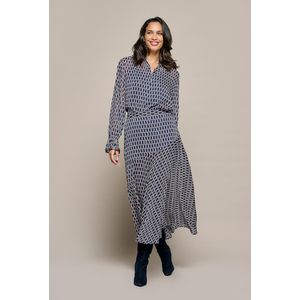 Mart Visser - Amee - Rok - Navy Multi - Voile met Gouden Details