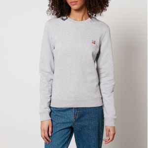 Dames Maison Kitsune Fox Head Patch Regular Sweatshirt in Lichtgrijs