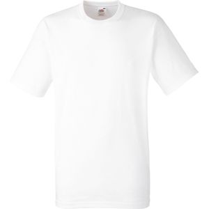Fruit Of The Loom - Heavy Weight - Katoenen T-shirt - Wit - Korte Mouwen