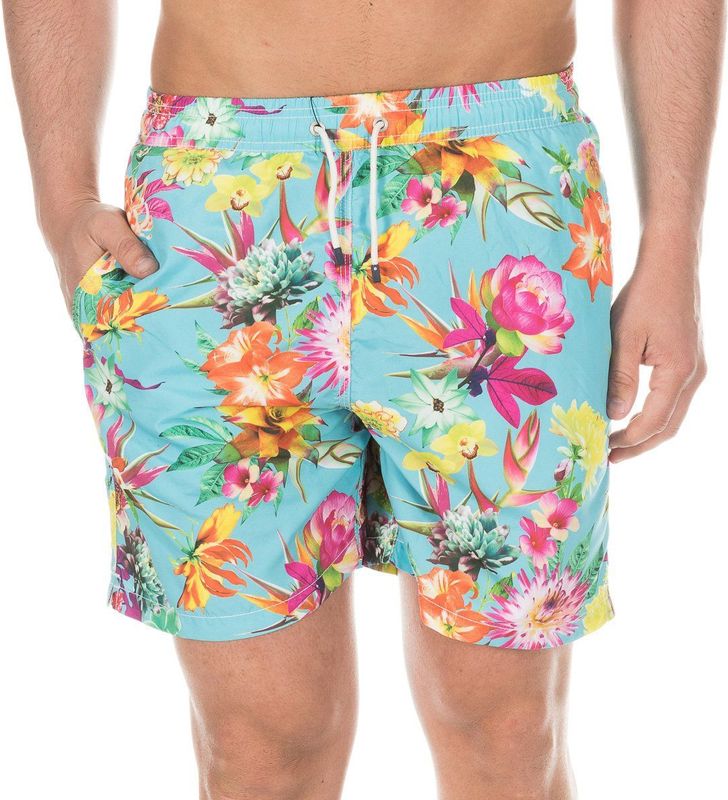 Hackett - Turquoise-Floral Multicolor - Zwembroek - 100% Polyester