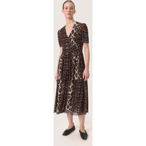 Jerseyjurk - Feminine Animal - Onder de Knie - Korte Mouwen