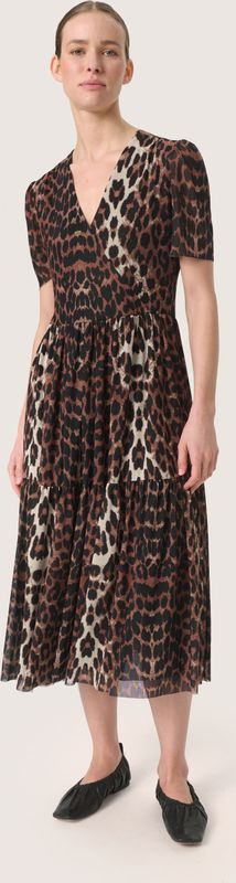 Jerseyjurk - Feminine Animal - Onder de Knie - Korte Mouwen