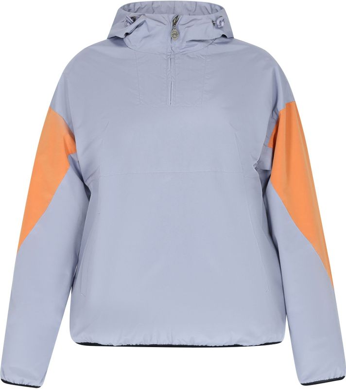 Mymo - Blouson - Grijs - Dames - Met Capuchon en Halve Ritssluiting