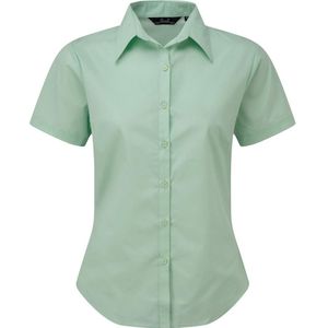 Premier Popeline blouse met korte mouwen / Gewoon werkoverhemd (Aqua)