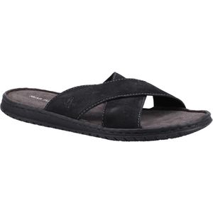Hush Puppies Heren Nile Crossover Leren Sandalen (Zwart)