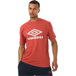 Umbro Diamond T-shirt met logo voor heren, roestkleur