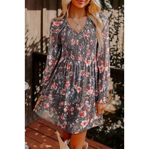 Bloemendruk Lange Mouwen Jurk