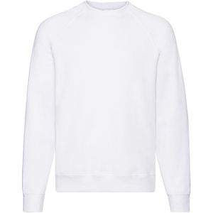 Fruit of the Loom Heren Classic Heather Raglan Sweatshirt (Wit)