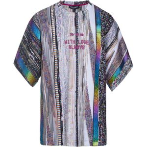 Dolce & Gabbana - T-shirt - Oversized - Metallic Uiterlijk - Korte Mouw