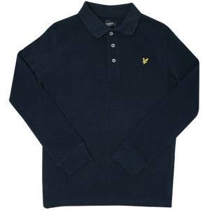 Boy's Lyle And Scott Long Sleeve Polo Shirt In Navy - Maat 10-11J / 140-146cm