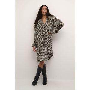 Kaffe - Blousejurk - Beige / Zwart - Karina