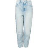 Tommy Hilfiger - Loose-fit Jeans - Blauw - Katoen - Mom Fit - Zeer Hoge Taille