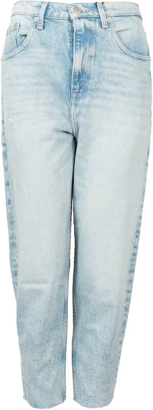 Tommy Hilfiger - Loose-fit Jeans - Blauw - Katoen - Mom Fit - Zeer Hoge Taille