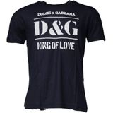 Dolce & Gabbana - T-shirt - Blauw - Korte Mouwen - Regular Fit