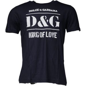 Dolce & Gabbana - T-shirt - Blauw - Korte Mouwen - Regular Fit