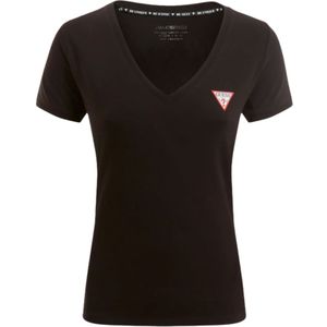 Guess Damen Eco Triangle T-Shirt Met V-Ausschnitt - Maat S