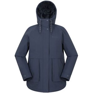 Mountain Warehouse Dames Kastanjebruine Waterdichte Gewatteerde Jas (Marineblauw)