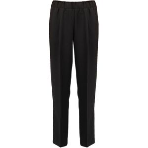 Silvian Heach - High Waist Rechte Broek - Zwart - Polyester Viscose Elastaan