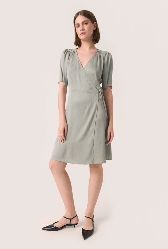 Jurk - Grey - Feminine - Boven de Knie - Korte Mouwen