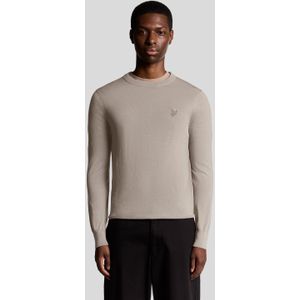 Lyle & Scott Merinowol Trui met Ronde Hals - Bruin