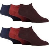 6-pack heren diabetes trainingssokken | Losse bovenkant brede enkelsokken