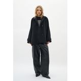 InWear - Zwarte Jas - Dames - Lange Mouwen - Grote Knopen