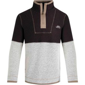Weird Fish Heren Kielder Limited Edition Macaroni Quarter Zip Pullover (Koffie)