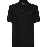 Philipp Plein - Jacquard Silk Wool Pullover Polo-Neck - Zwart - Poloshirt