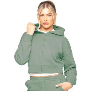Enzo - Crop Zip Hoodie - Fleece - Dames