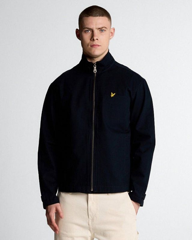Lyle & Scott - High Neck Twill Jacket - Donkerblauw - Jas