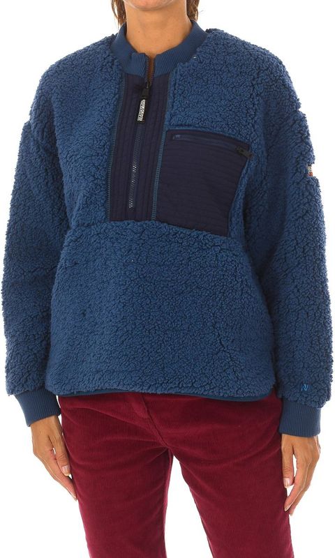 Napapijri - Borreguito - Sweatshirt - Blauw - 100% Polyester