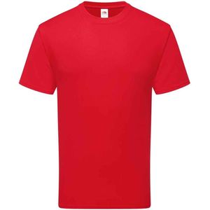 Fruit of the Loom Katoenen uniseks T-shirt voor volwassenen (Rood)