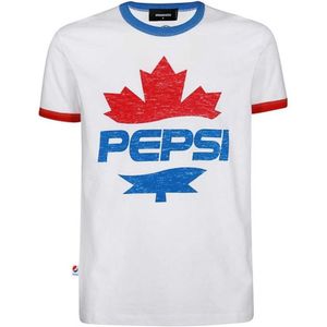 Dsquared2 x Pepsi voor de liefde ervan wit T-shirt