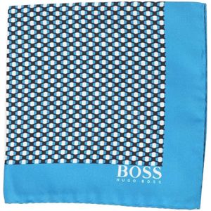 Boss Heren Zijden Zakdoekje met Logo (Turquoise)