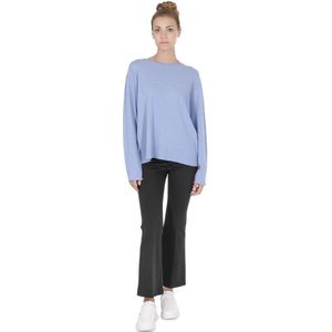 Crown Of Edinburgh Cashmere Dames Oversized Boothals Trui Coe 008 Sky Blue - Maat L