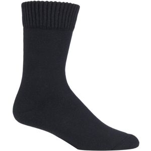 Unisex extra brede sokken zonder elastiek thermo oedeemsokken - Zwart