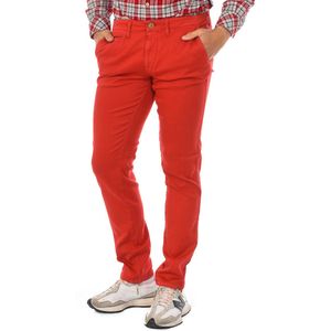 Napapijri - Slim-Fit Broek - Rood - Katoenmix