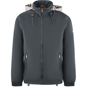 Aquascutum - JK007 - Lichtgewicht Jas - Zwart - Met Capuchon