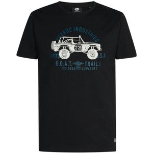 Petrol Industries - Heren Artwork T-shirt Oak Harbor - Zwart
